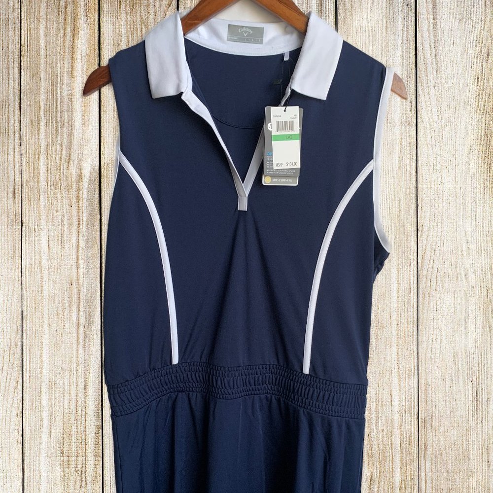 Women's Callaway Color Block Golf Polo Dress - Picture 1 of 7